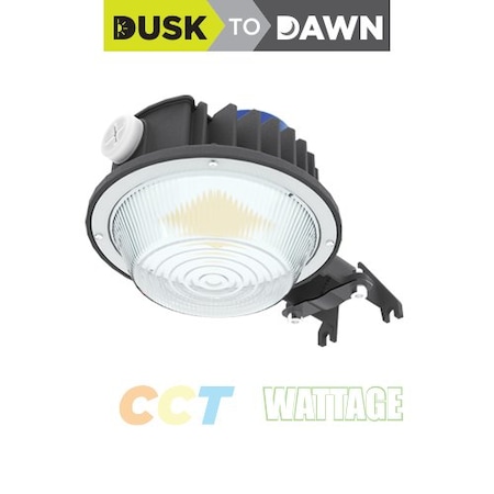 LED Dusk-to-Dawn Barn Light, CCT And Wattage Selector, 36/48/60W, Photocell Sensor,